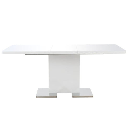 Barnes - Extendable Dining Table High Gloss White 1800 x 900 x 760 mm MDF